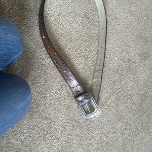 Brown and Silver Women's Belt
